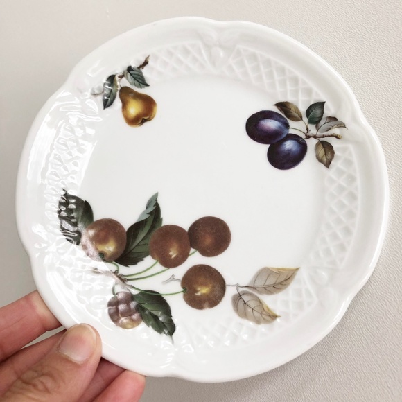 5 VTG Philippe Deshoulieres Canape Appetizer Fruit Plates Lourioux France 5.75" - Picture 5 of 11